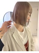 ローウェ 二子玉川(Louwe)&nbsp;ボブ/大人かわいい/フェザーバング/透け感グレージュ