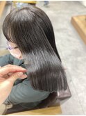 くびレイヤーグレーベージュニュアンスカラー白髪染め白髪ぼかし