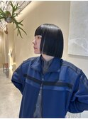 モードボブ/アッシュブラック/グレージュアッシュ/ぱっつん前髪