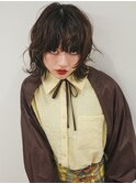 大人ボブハイトーンボブウルフ切りっぱなしボブボブパーマ
