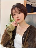 *滝田*暖色チョコレートブラウンココアフェザーショート小顔人気