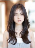 韓国レイヤー顔周りカット透明感カラー髪質改善艶髪シースルー