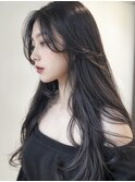 レイヤーボブハイライトブリーチレイヤーハイトーングレージュ