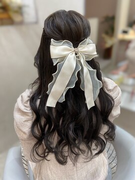 ラルム 新宿(LARME SHINJUKU) シールエクステ８０枚/ハーフアップ/ヘアメ【Kaya】