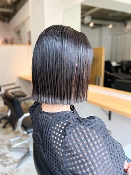 シュク 高円寺(SYUK) 艶髪/ボブ/ラベンダーグレージュ/大人可愛い【kanna高円寺SYUK】