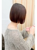 小顔タッセルボブ×ぱつっとボブ[美髪/縮毛矯正/丸型卵型]