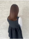 ミディアムロング×まろやかベージュ