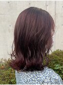 ＊ブリーチなし暖色レッドブラウンワインレッドボルドーカラー