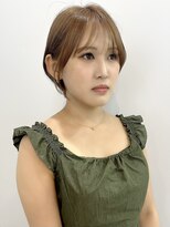 トレヘアー 京都 烏丸(tRe hair)&nbsp;マッシュショート　ダブルカラー　ミルクティー