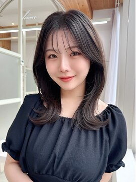 アフロート エル 大阪(AFLOAT L) 【20代30代】さりげないナチュラルレイヤー/小顔/黒髪/暗髪