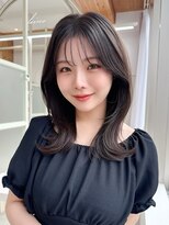 アフロート エル 大阪(AFLOAT L) 【20代30代】さりげないナチュラルレイヤー/小顔/黒髪/暗髪