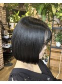 切りっぱなしボブ