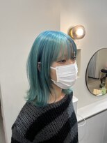 hyon myon/RISEbyREVO 綾瀬店【ヒョンミョン】&nbsp;ハッシュカット/デザインカラー/グレージュ[綾瀬駅/韓国ヘア]