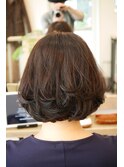 柔らかパーマのボブスタイル