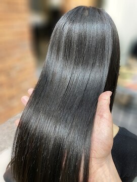 アットラップレーヴ(attrape-reve) 艶感♪髪質改善カラー大人可愛いアッシュブラック20代30代40代