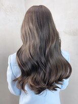 アイティーバイアルバム 藤沢店(IT by ALBUM) オリーブロング_外ハネボブセクションカラー_ba380853