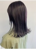 切りっぱなしボブ＿ダークバイオレット＿レイヤーボブ＿９３