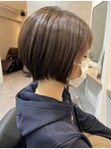 恵比寿 ショートボブ 白髪染め オージュア 髪質改善