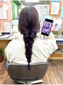 雷電将軍風ヘアセット