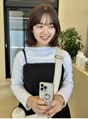 切りっぱなしボブ小顔カットグレージュミルクティ