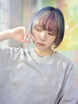 エムスラッシュ 横浜元町店(M.SLASH) ユニコーンカラー/透明感カラー/前下がりボブ/元町