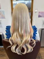 ヘアーメイク ダンス(hair make DANCE)&nbsp;＊ハイトーンエクステにポイントでピンク＊