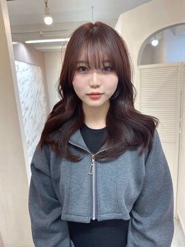 ソウ(SOU) 柔らかく上品なロングウェーブ×ラベンダーブラウン