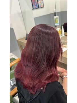 ヘアーアンドビューティー ザ ビー(Hair & Beauty the B) カラートリートメント使用/ REDカラー