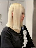 14923ホワイトアッシュ抜きっぱなしブリーチホワイトブロンド