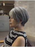 前髪ありショート/丸みショート