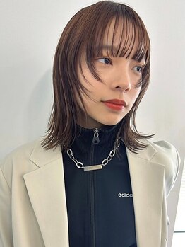 アッド バイ ケーツー(add by K-two)の写真/トレンドのブリーチなしダブルカラーはレイヤーカットとの相性も◎/透明感を重視するならブリーチありで◎