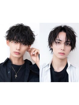 初メンズサロン歓迎◎#明大前駅#フェード＃ニュアンスパーマ#スパイキーショート#学割U24＃men's#眉毛