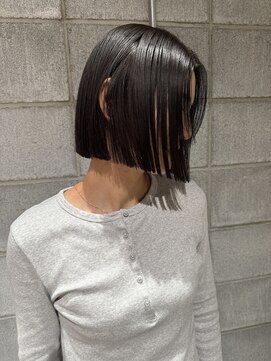 ノル 栄矢場町(nol) 髪質改善ストレート×切りっぱなしボブ(タッセルボブ/縮毛矯正)