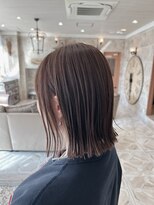 シャンティ 平岸店(Shanti)&nbsp;○ブリーチなしカラー/マロンブラウン/切りっぱなし○ 菅野裕太