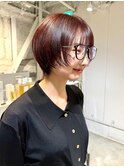 透明感のあるショートウルフ