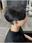 メンズカットパーマセンターパートニュアンスパーマ刈り上げ