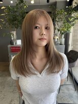 リゼル(LIZEL) ブリーチありの明るめ透けミルクティー
