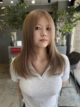 リゼル(LIZEL) ブリーチありの明るめ透けミルクティー