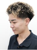 メンズカットハイライトニュアンスパーマアップバング0606