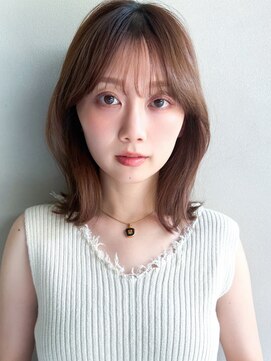 リヤン 表参道(lyann) くせ毛風カール夏20代30代40代◎ナチュラルカール斜めバングF