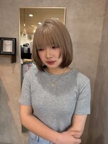 リエンスクレア(RIENS xrea) 【RIENS xrea】内巻きベージュの前髪ボブ