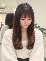 エラン トウキョウ 学芸大学店(elan tokyo)&nbsp;ナチュラルブラウン/ロングレイヤー/ハッシュカット