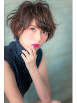 ソア 武蔵小杉(SOAR) 大人かわいい無造作カールとデザインカラー小顔丸みショートボブ