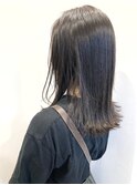 暗髪 アッシュグレー×N.オイル 透明感