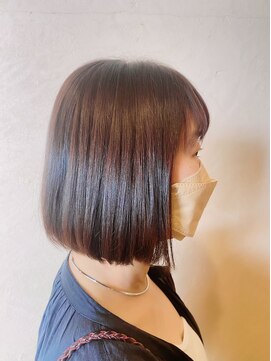ノイ(neu) アイロンでお手入れのしやすいボブ【髪質改善/デザインカラー】