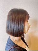 アイロンでお手入れのしやすいボブ【髪質改善/デザインカラー】