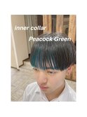REAL SALON WORK～前髪インナーカラー/ピーコックグリーン