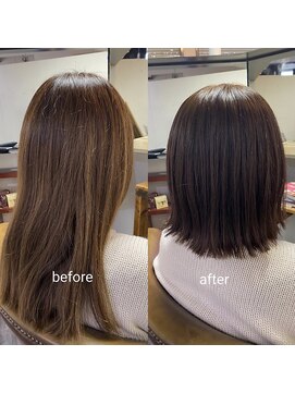 カミケン 方木田店(kamiken.) 大人ラフ簡単お手入れ切りっぱなしボブ【カミケン方木田店】