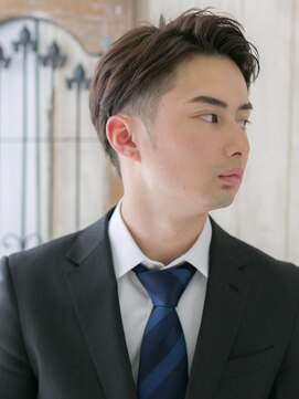 トニーアンドガイメン ホテル京阪仙台店(TONI&GUY MEN) 七三分けウェットスタイルのフェードカットマッシュｆ仙台