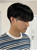 センターパートメンズマッシュパーマニュアンスパーマ刈り上げ